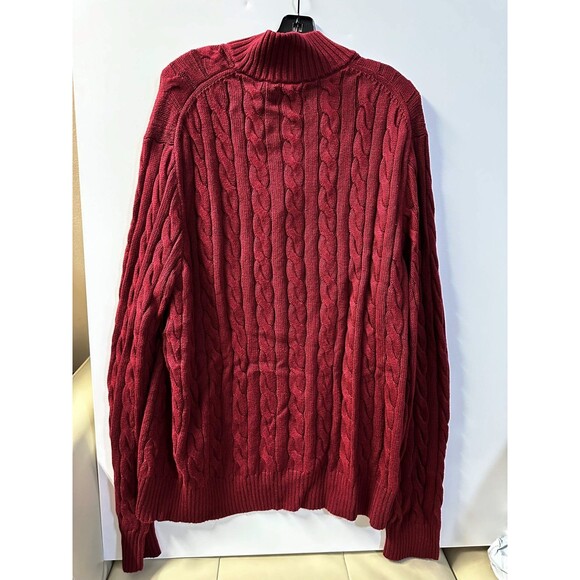 NWT POLO RALPH LAUREN MEN'S sweater XXL Cable-Knit Cotton Quarter-Zip - Picture 9 of 10